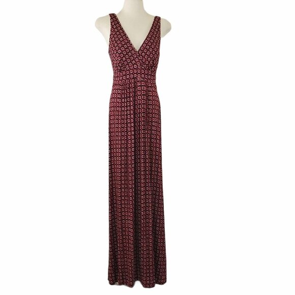 Loft Small Empire Maxi Dress Poly Knit Sleeveless - Picture 1 of 7
